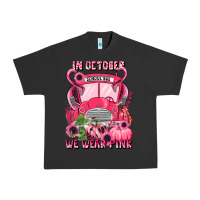 Pigment Black in october we wear pink halloween school bus Urban Heavy Tee - LillyAllenDesigns