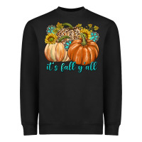 Black It's Fall Y'all Heavyweight Sweatshirt - texasbilliewilder