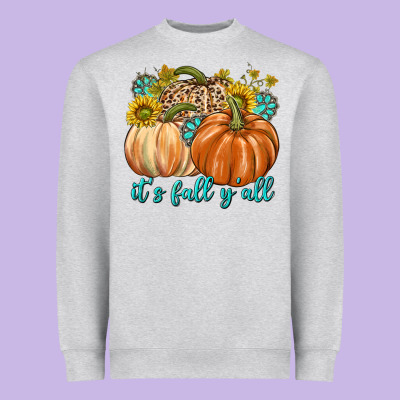 It's Fall Y'all Heavyweight Sweatshirt Designed By Texasbilliewilder