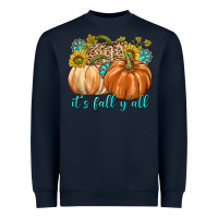 Navy It's Fall Y'all Heavyweight Sweatshirt - texasbilliewilder