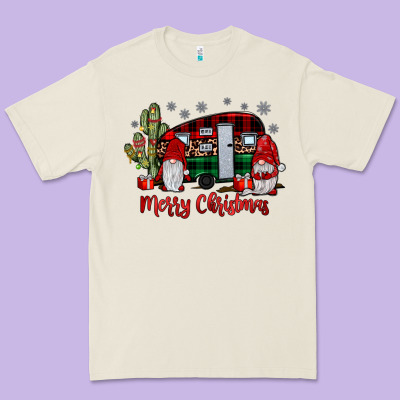 Merry Christmas Gnome Caravan Premium Tee Designed By Jahusdesignshop