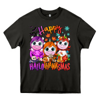 Asphalt Happy Hallothanksmas unicorns Heavy Core Tee - NancyCooperArtShop