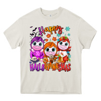 Cream Happy Hallothanksmas unicorns Heavy Core Tee - NancyCooperArtShop