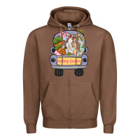 Chestnut Happy Easter bunny truck Easter Day Zipper Hoodie - CowGirlArtShop