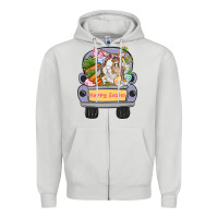Dove Grey Happy Easter bunny truck Easter Day Zipper Hoodie - CowGirlArtShop