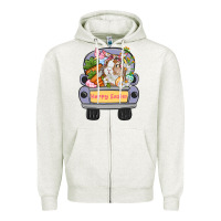 Oatmeal Heather Happy Easter bunny truck Easter Day Zipper Hoodie - CowGirlArtShop