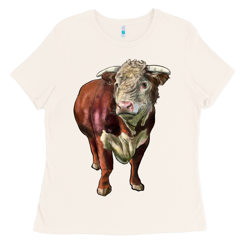Hereford Bull Face Ladies Tee by LillyAllenDesigns | Teevron