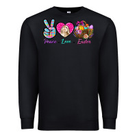 Black Peace Love Easter Premium Sweatshirt - BundleAndBundleShop