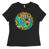 Black Round western pattern Ladies Tee - Jasminsmagicworld