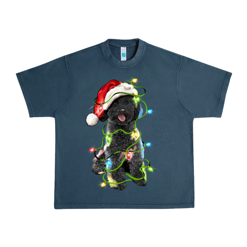 Christmas Black Poodles Dog Urban Heavy Tee by LillyAllenDesigns | Teevron