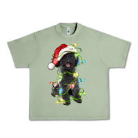 Oil Green christmas black poodles dog Urban Heavy Tee - LillyAllenDesigns