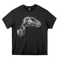 Asphalt Velociraptor Face Heavy Core Tee - LillyAllenDesigns