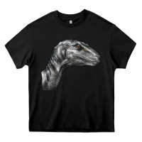 Black Velociraptor Face Heavy Core Tee - LillyAllenDesigns