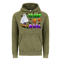 Vintage Olive creep it real Vintage Hoodie - BundleAndBundleShop