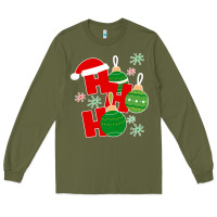 Army Green Christmas Ho Ho Ho Long Sleeve Tee - Bettercallsaul