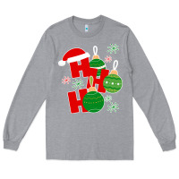 Heather Grey Christmas Ho Ho Ho Long Sleeve Tee - Bettercallsaul
