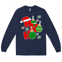 Navy Christmas Ho Ho Ho Long Sleeve Tee - Bettercallsaul