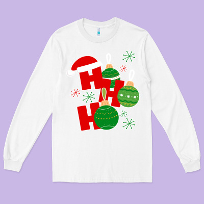 Christmas Ho Ho Ho Long Sleeve Tee Designed By Bettercallsaul