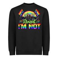 Black Let's get one thing straight i'm not Pride LGBTQ+ Heavyweight Sweatshirt - NancyCooperArtShop