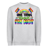 Heather Grey Let's get one thing straight i'm not Pride LGBTQ+ Heavyweight Sweatshirt - NancyCooperArtShop