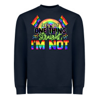 Navy Let's get one thing straight i'm not Pride LGBTQ+ Heavyweight Sweatshirt - NancyCooperArtShop