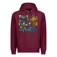 Burgundy this is how i fight my battles Premium Hoodie - OliviaCreatesArt
