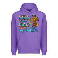 Purple this is how i fight my battles Premium Hoodie - OliviaCreatesArt