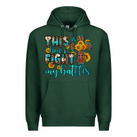 Sports Green this is how i fight my battles Premium Hoodie - OliviaCreatesArt