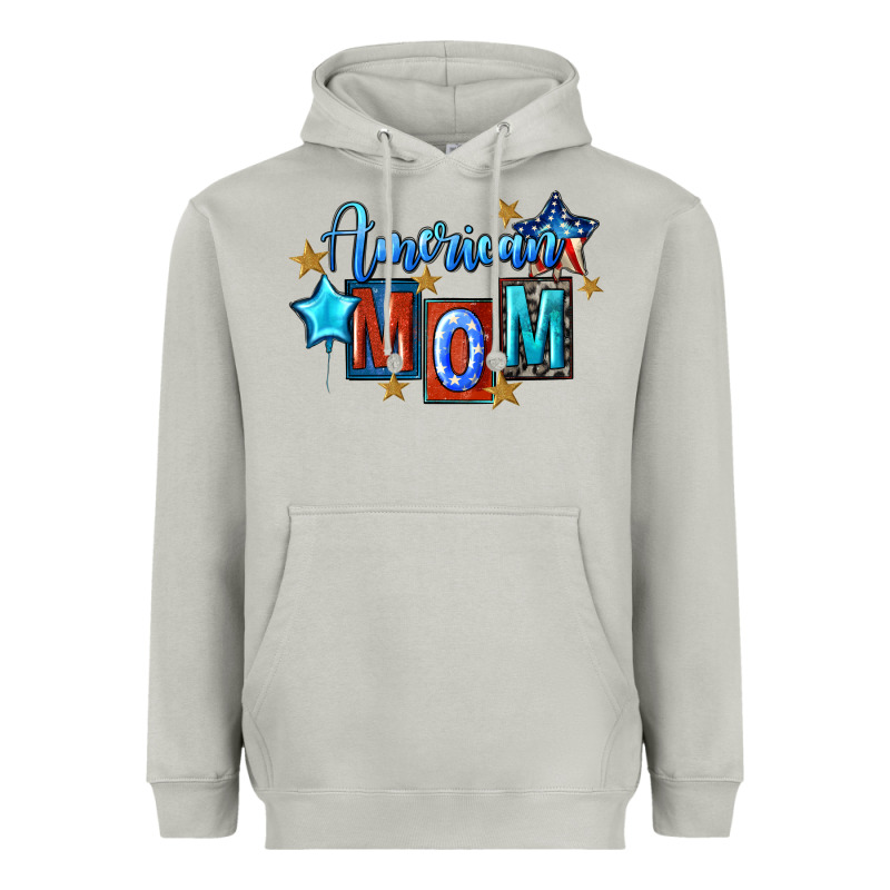 American Mom Mother's Day Heavyweight Hoodie by FaDigitalArtStudio | Teevron
