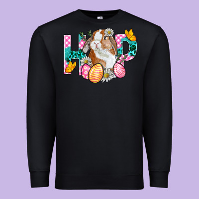 Hop Bunny Easter Premium Sweatshirt Designed By Bundleandbundleshop