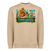 Mushroom Love Thanksgiving with Turkey Heavyweight Sweatshirt - texasbilliewilder