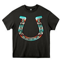 Asphalt serape turquoise horseshoe Heavy Core Tee - Jasminsmagicworld