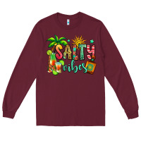 Burgundy salty vibes tequila summer Long Sleeve Tee - Jasminsmagicworld