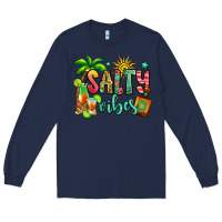 Navy salty vibes tequila summer Long Sleeve Tee - Jasminsmagicworld