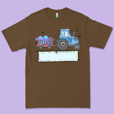 Easter Tractor Boy Premium Tee Designed By Maliassmallbusiness