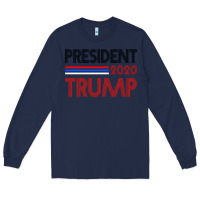 Navy President 2020 Trump Long Sleeve Tee - Bettercallsaul