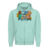 Seafoam Mama mode all day everyday  Mother's Day Zipper Hoodie - CowGirlArtShop