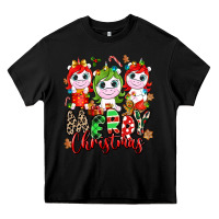 Black Merry Christmas unicorns Heavy Core Tee - NancyCooperArtShop