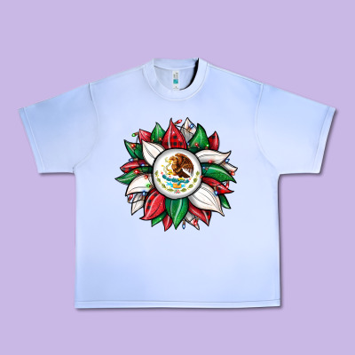 Christmas Sunflower Mexican Flag Urban Heavy Tee Designed By Jahusdesignshop
