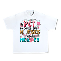White pct because nurses need heroes Urban Heavy Tee - LillyAllenDesigns