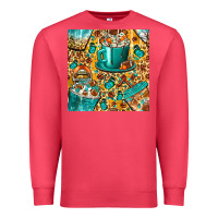 Cardinal american football coffee cups with butterfly and leopard seamless patt Premium Sweatshirt - BundleAndBundleShop