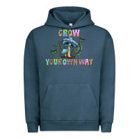 Pigment Midnight Navy grow your own way Urban Hoodie - CowhideDigitalArt