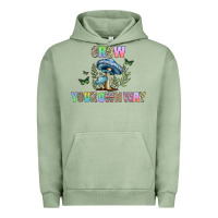 Pigment Oil Green grow your own way Urban Hoodie - CowhideDigitalArt
