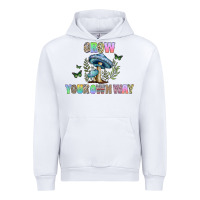 White grow your own way Urban Hoodie - CowhideDigitalArt