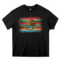 Black serape leopard mexican flag Heavy Core Tee - Jasminsmagicworld