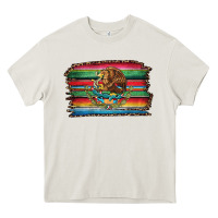 Cream serape leopard mexican flag Heavy Core Tee - Jasminsmagicworld