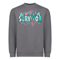 Storm I am a survivor teal ribbon Ovarian Cancer Heavyweight Sweatshirt - NancyCooperArtShop