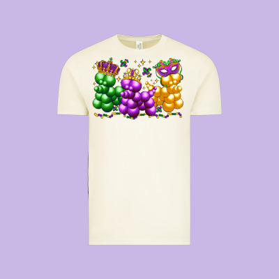 Mardi Gras Bead Dogs Vintage Tee Designed By Lillyallendesigns