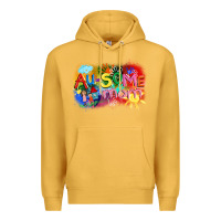 Mustard Au-some mom Autism Premium Hoodie - FaDigitalArtStudio