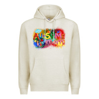 Oatmeal Heather Au-some mom Autism Premium Hoodie - FaDigitalArtStudio